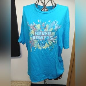 Blue Super Powers Graphic T-Shirt
